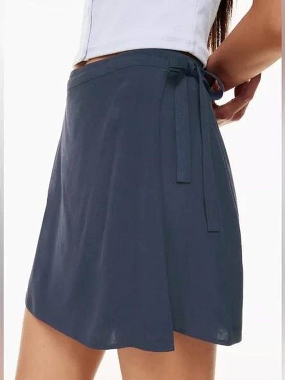 Aritzia Sunday Tie Wrap Mini Skirt